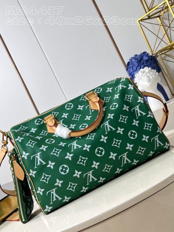 【独家实拍 M24417绿 】本款 Speedy  Bandoulière 40 Monogram Leather 手袋