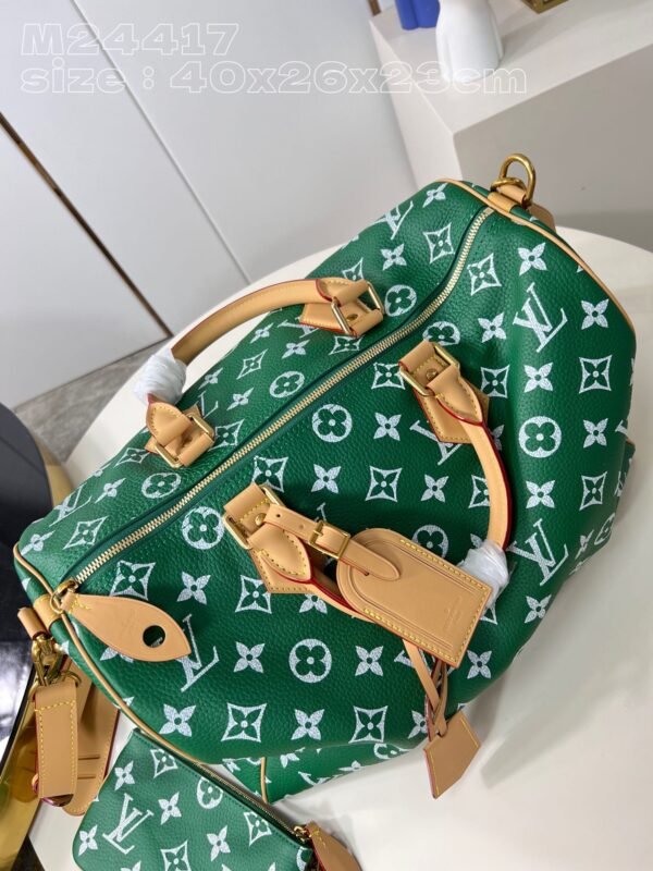 【独家实拍 M24417绿 】本款 Speedy  Bandoulière 40 Monogram Leather 手袋