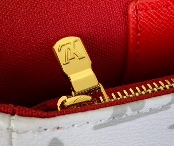 【LV x TM WALLET ON CHAIN IVY 手袋】M14239 白色/樱桃
