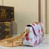 【LV x TM WALLET ON CHAIN IVY 手袋】M14239 白色/樱桃