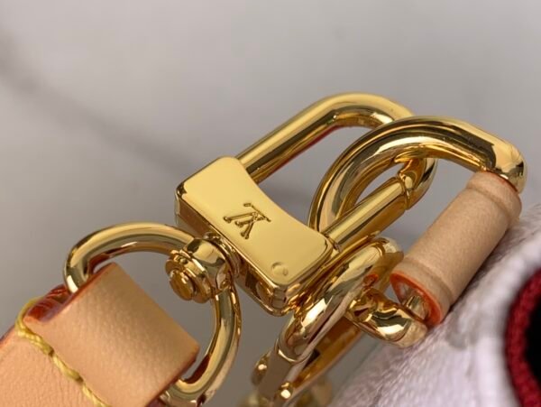 【LV x TM WALLET ON CHAIN IVY 手袋】M14239 白色/樱桃