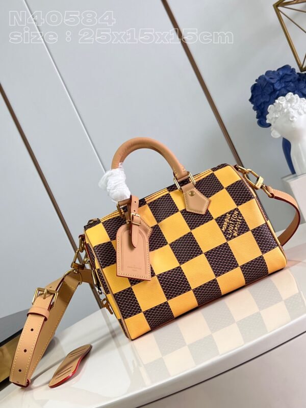【独家实拍 M40584黄 】本款 Speedy Bandoulière 25 手袋