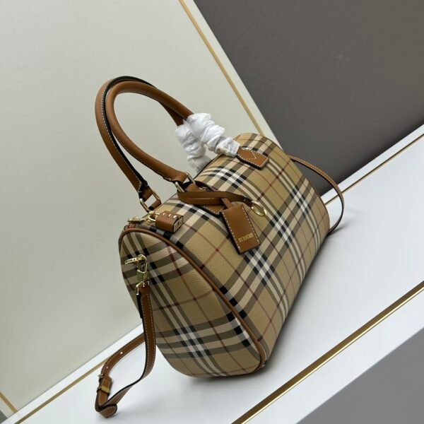 （Burberry）经典复古格纹波士顿手提包（通勤枕头包）