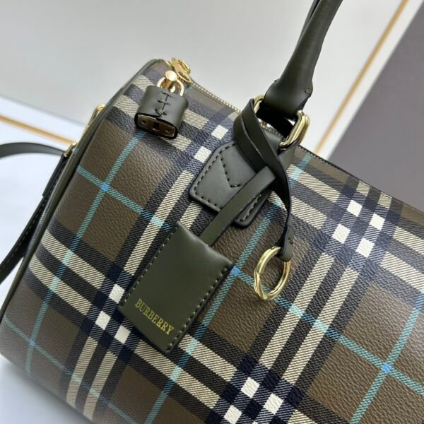 （Burberry）经典复古格纹波士顿手提包（通勤枕头包）