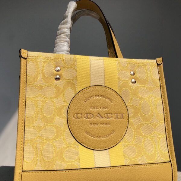 Coach C8417 Dempsey迷你帆布Field Tote 22竖版小托特包