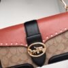 Coach 5605 Georgie 系列 复古铆钉老花腋下包