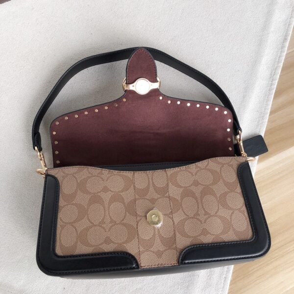Coach 5605 Georgie 系列 复古铆钉老花腋下包